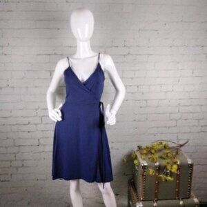 Susana Monaco Wrap Dress In Deep Sea Blue Small